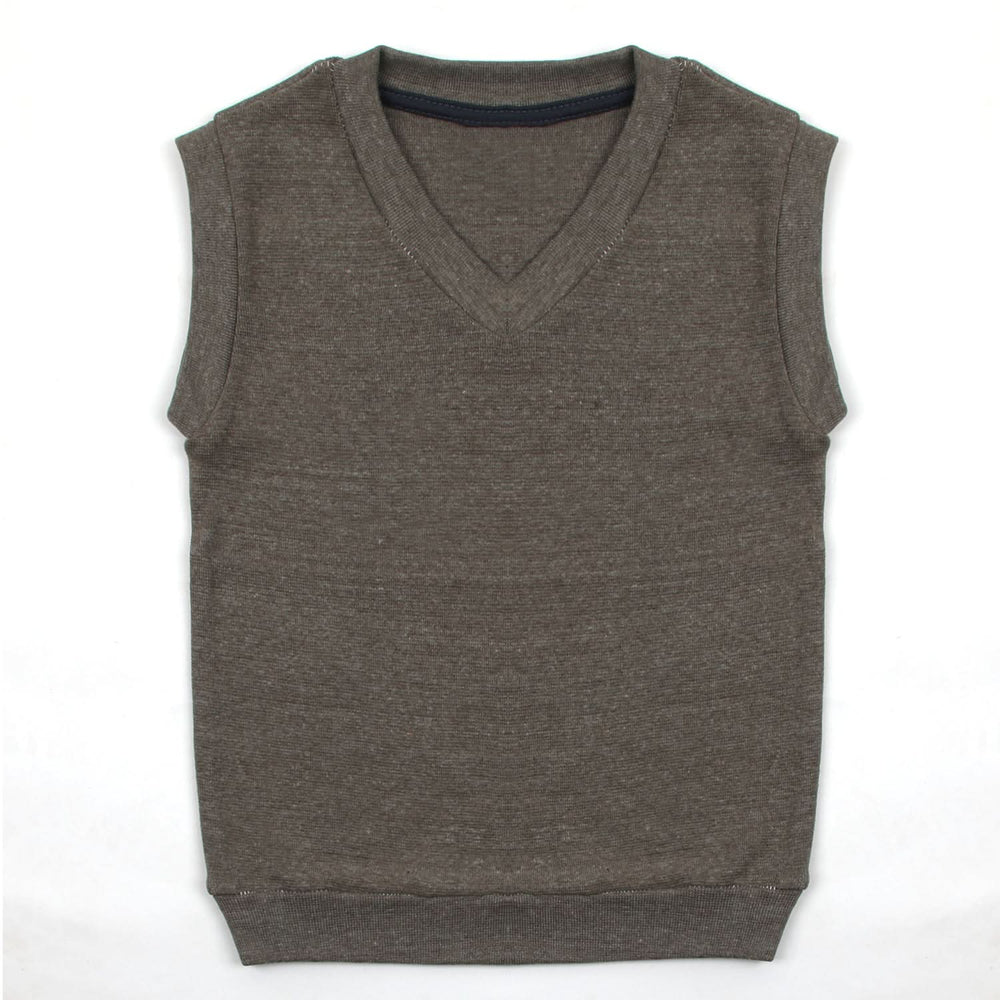 Boys Sleeveless  Sweater - Light Brown, Boys Sweaters, Chase Value, Chase Value