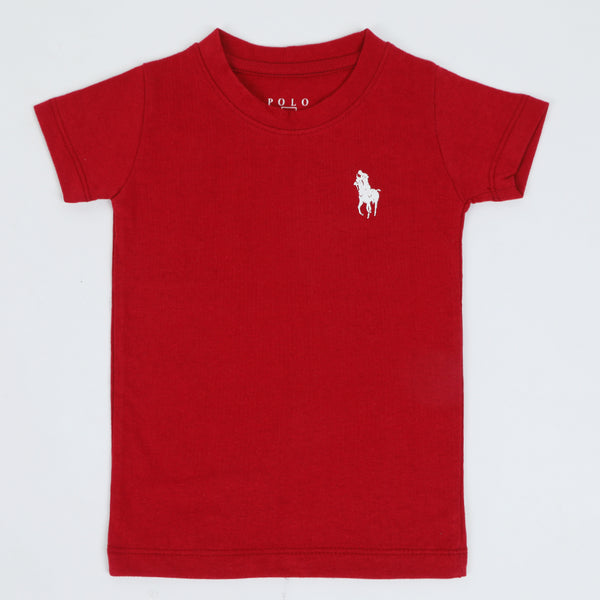 Boys Polo Half Sleeves T-Shirt - Red