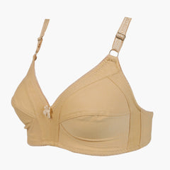 Women's Plain Cotton Bra - Skin