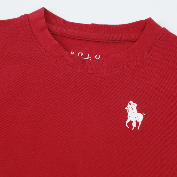 Boys Polo Half Sleeves T-Shirt - Red