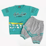 Boys Half Sleeves Suit - Green, Boys Sets & Suits, Chase Value, Chase Value