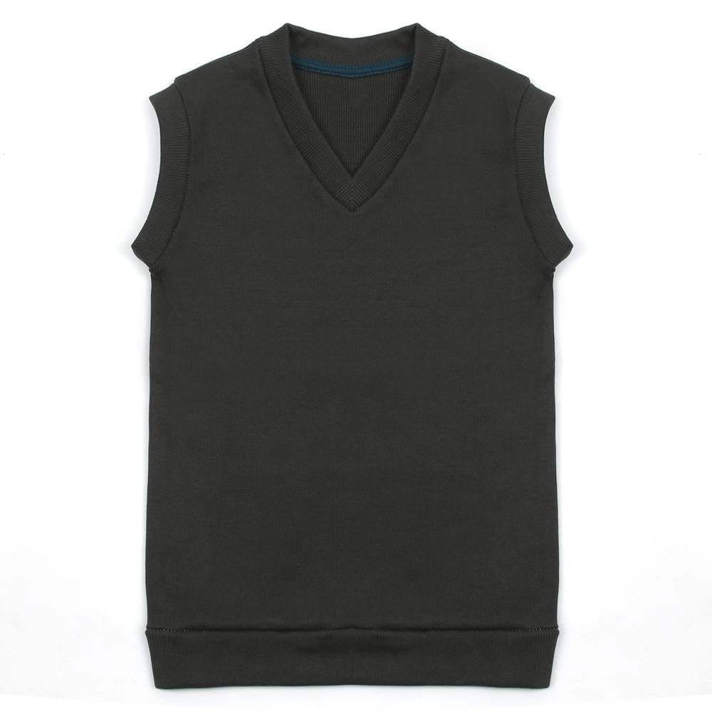 Boys Sleeveless  Sweater - Olive, Boys Sweaters, Chase Value, Chase Value