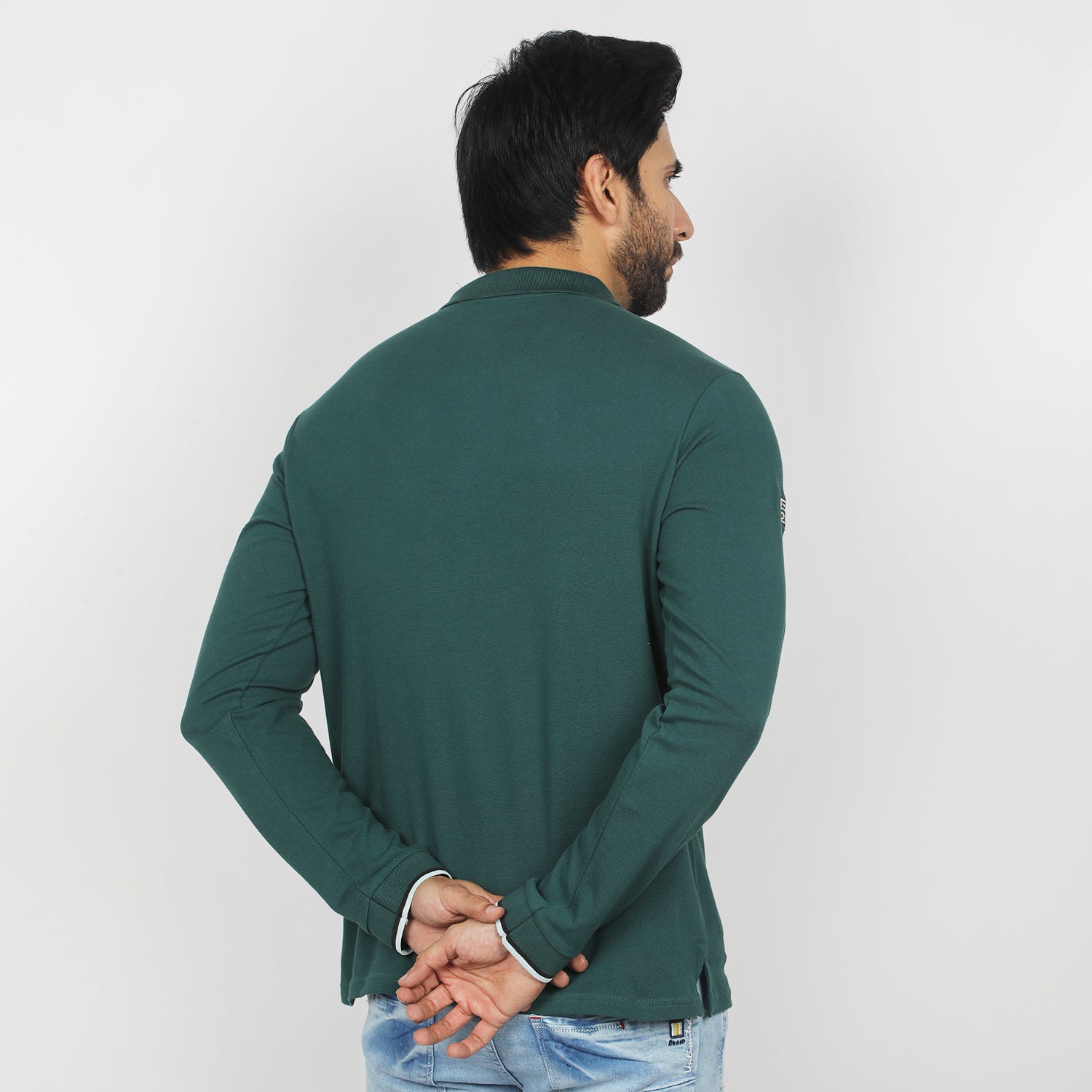 Eminent Men's Full Sleeves Polo T-Shirt - Dark Green, Men's T-Shirts & Polos, Eminent, Chase Value