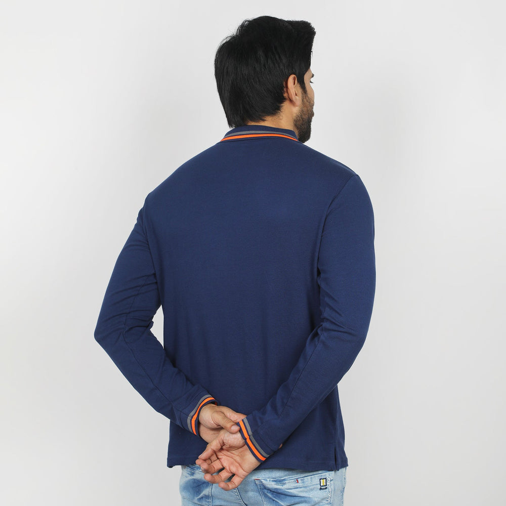 Eminent Men's Full Sleeves Polo T-Shirt - Navy Blue, Men's T-Shirts & Polos, Eminent, Chase Value