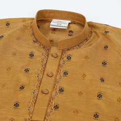 Boys Embroidered Shalwar Suit - Brown