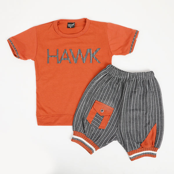 Boys Half Sleeves Suit - Rust, Boys Sets & Suits, Chase Value, Chase Value