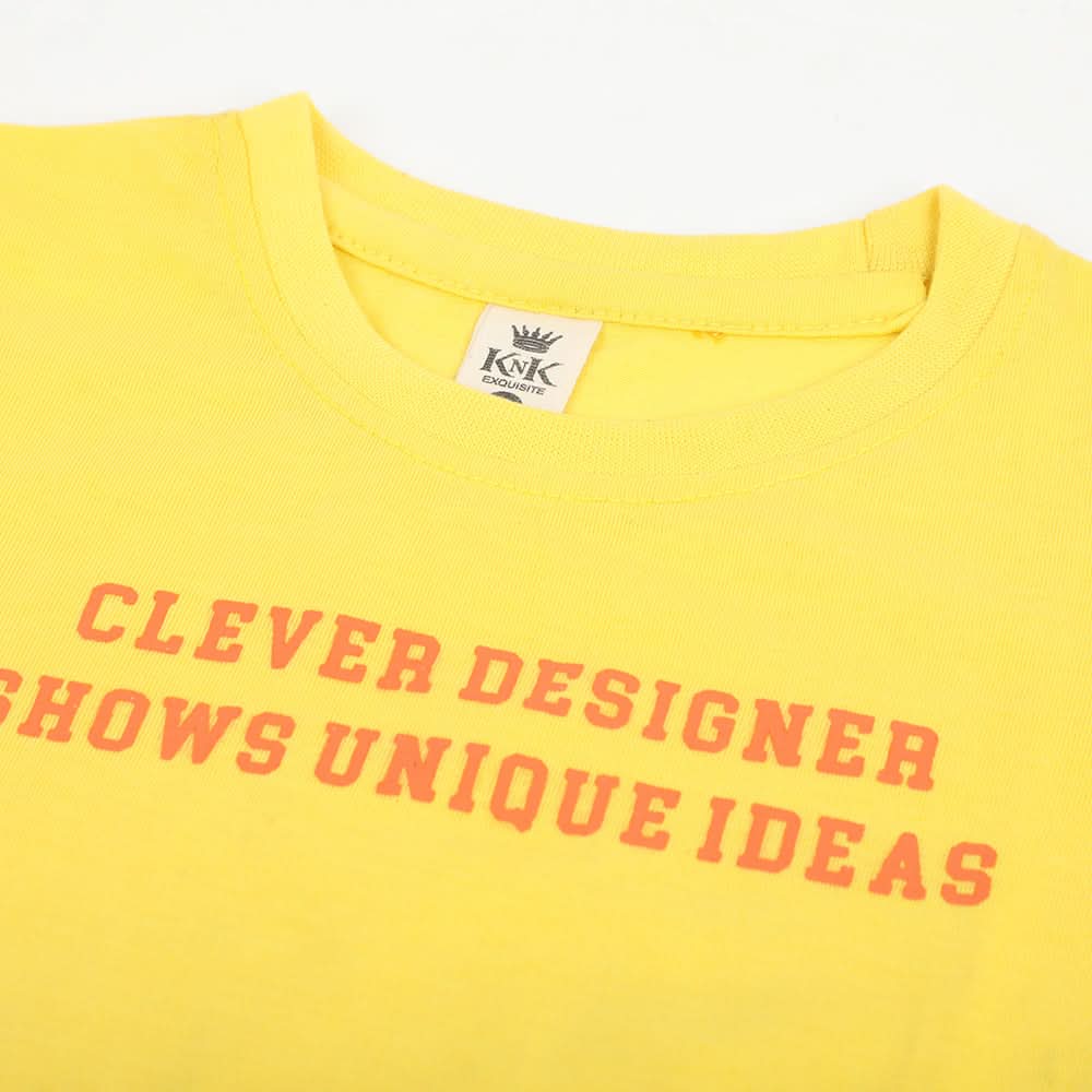 Boys Half Sleeves T-Shirt - Yellow, Boys T-Shirts, Chase Value, Chase Value