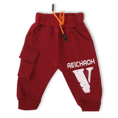 Newborn Boys Trouser - Maroon