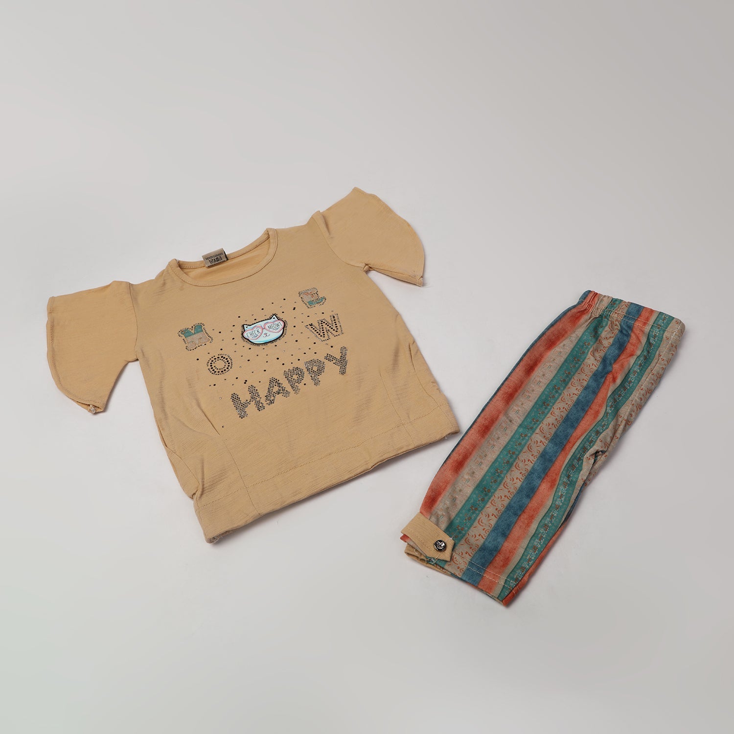 Girls Tight Half Sleeves Suit - Khaki, Girls Suits, Chase Value, Chase Value