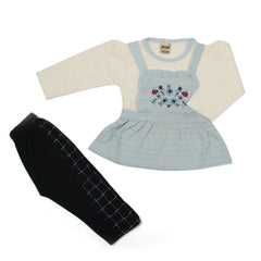 Girls Full Sleeves Tight Suit - Light Blue
