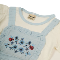 Girls Full Sleeves Tight Suit - Light Blue