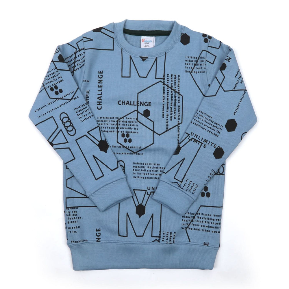 Boys Full Sleeves SweatShirt - Light Blue, Boys Hoodies & Sweat Shirts, Chase Value, Chase Value