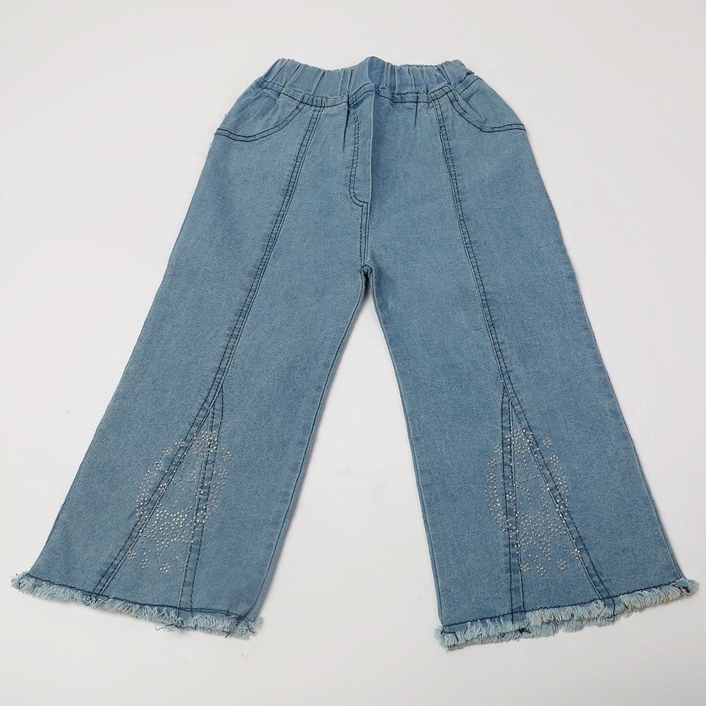 Girl's Denim Pant - Light Blue, Girls Pants & Capri, Chase Value, Chase Value