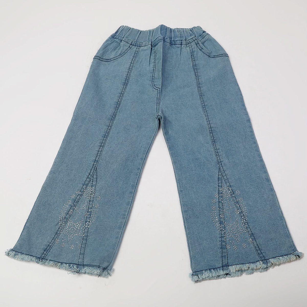 Girl's Denim Pant - Light Blue, Girls Pants & Capri, Chase Value, Chase Value