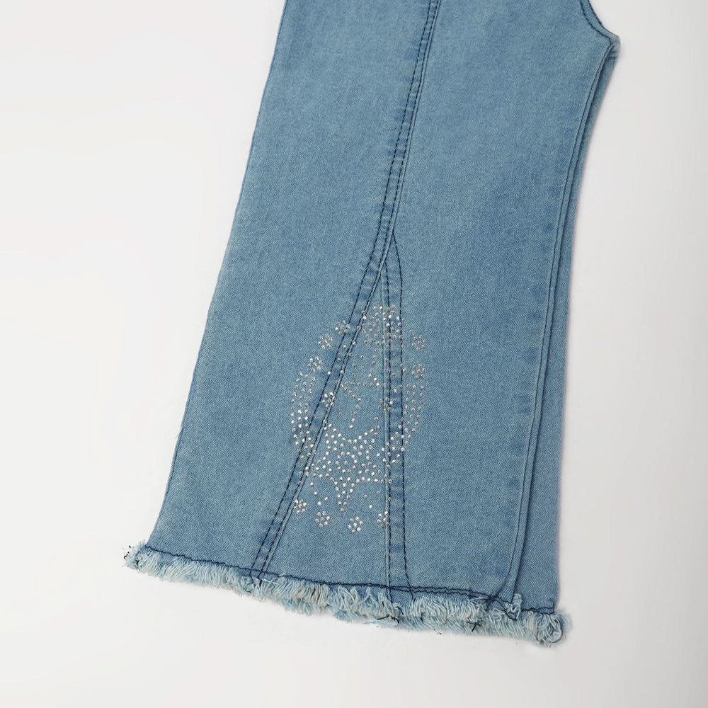 Girl's Denim Pant - Light Blue, Girls Pants & Capri, Chase Value, Chase Value