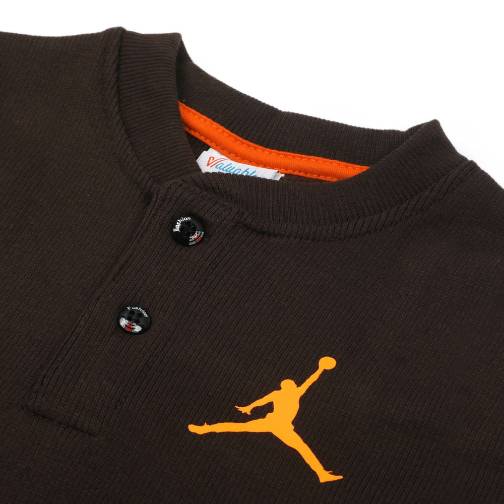 Boys Full SweatShirt - Dark Brown, Boys Hoodies & Sweat Shirts, Chase Value, Chase Value