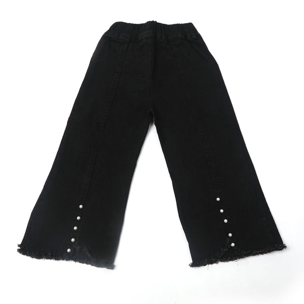 Girl's Denim Pant - Black