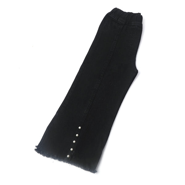 Girl's Denim Pant - Black