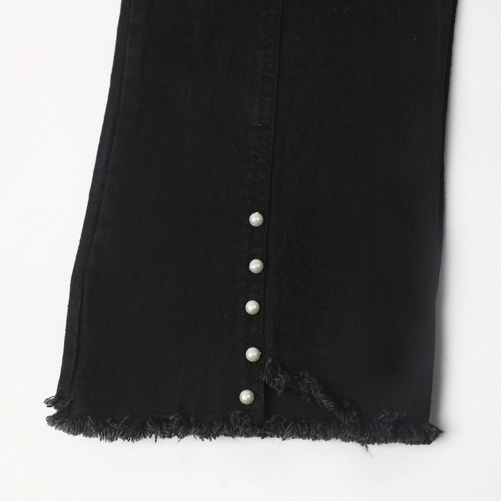 Girl's Denim Pant - Black, Girls Pants & Capri, Chase Value, Chase Value