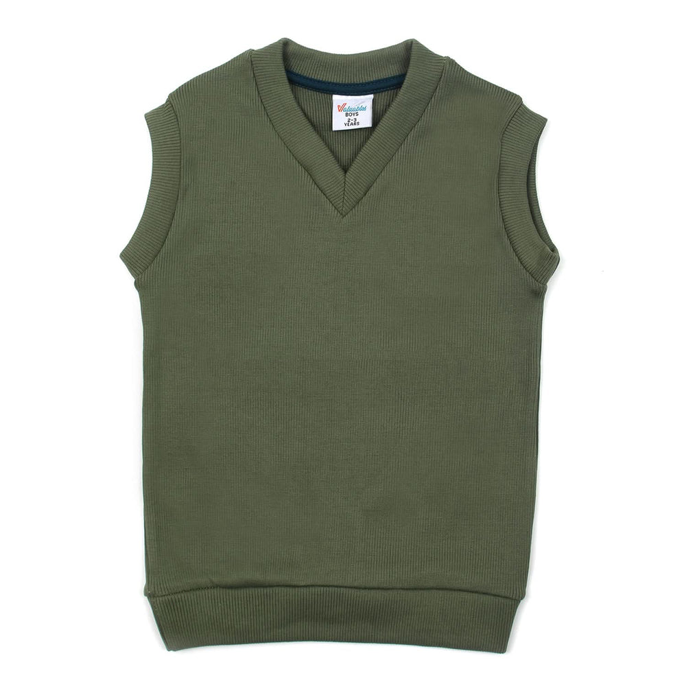 Boys Sleeveless  Sweater - Green, Boys Sweaters, Chase Value, Chase Value