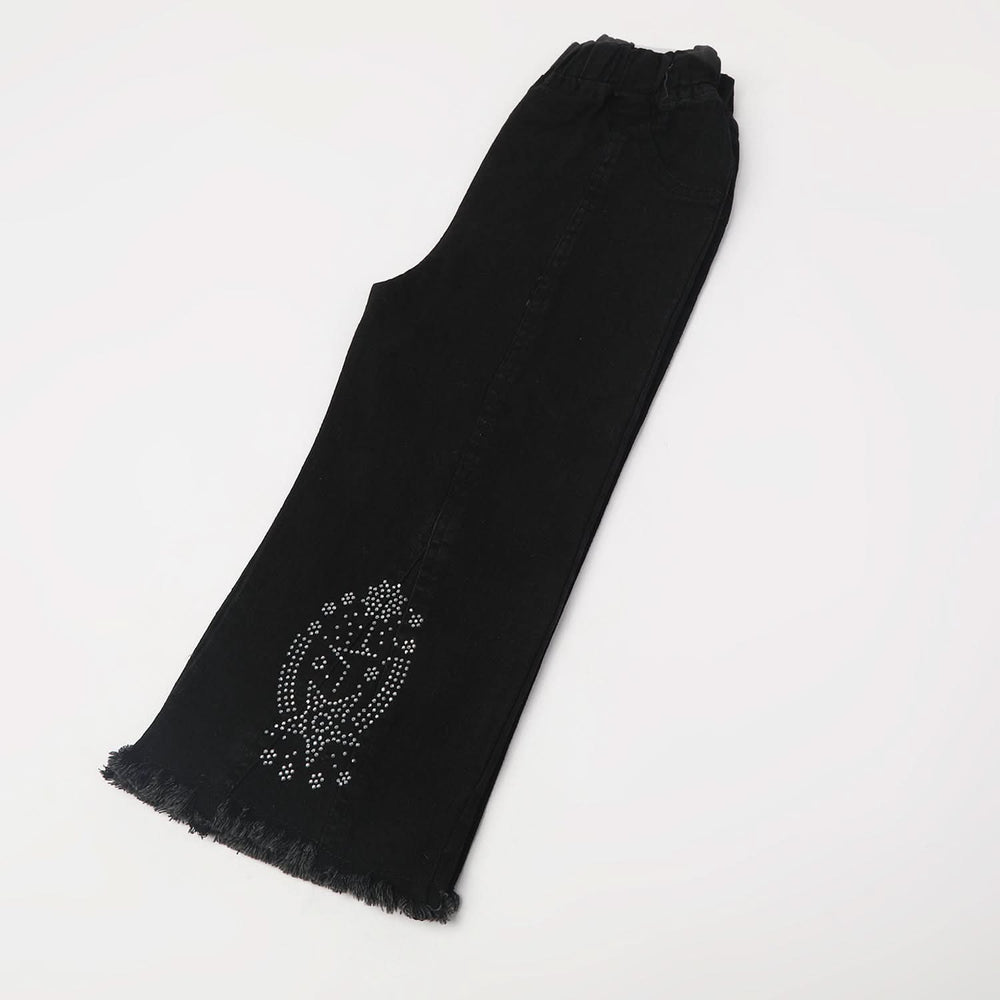 Girl's Denim Pant - Black, Girls Pants & Capri, Chase Value, Chase Value