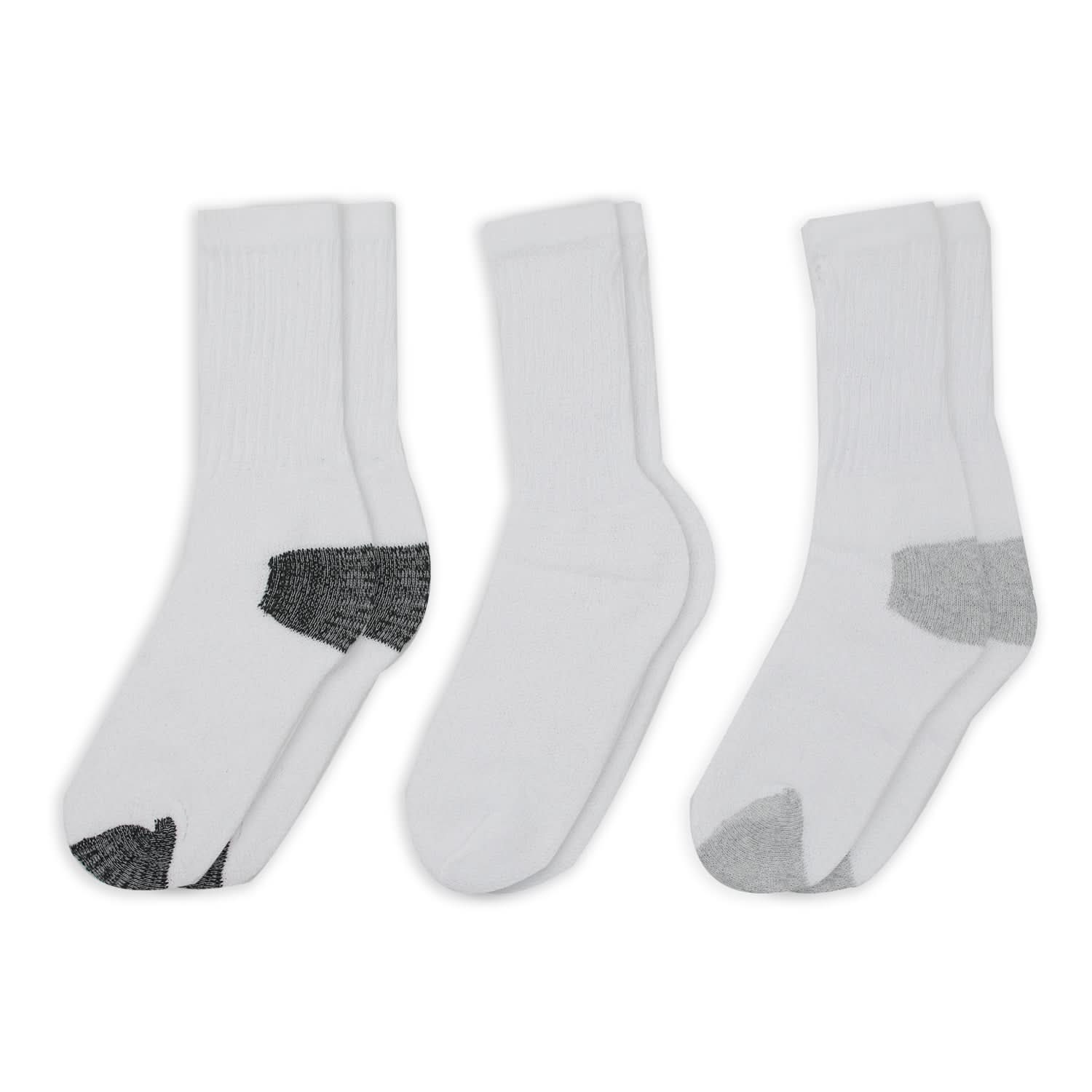 Kids 3pcs Sports Socks Full - White, Boys Socks, Chase Value, Chase Value