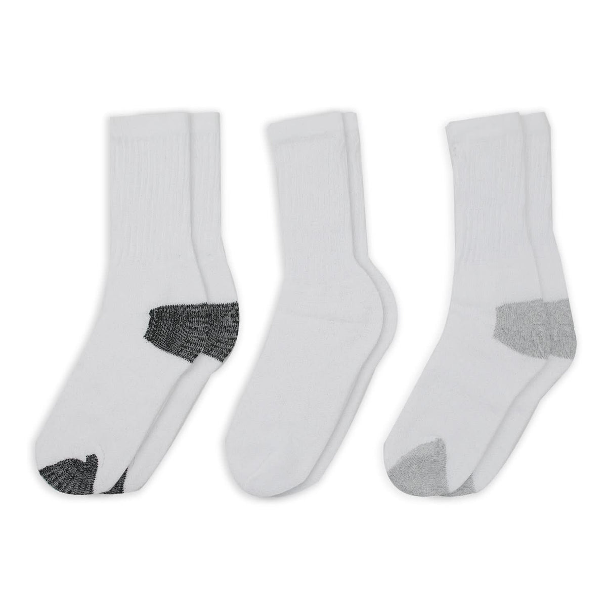 Kids 3pcs Sports Socks Full - White, Boys Socks, Chase Value, Chase Value