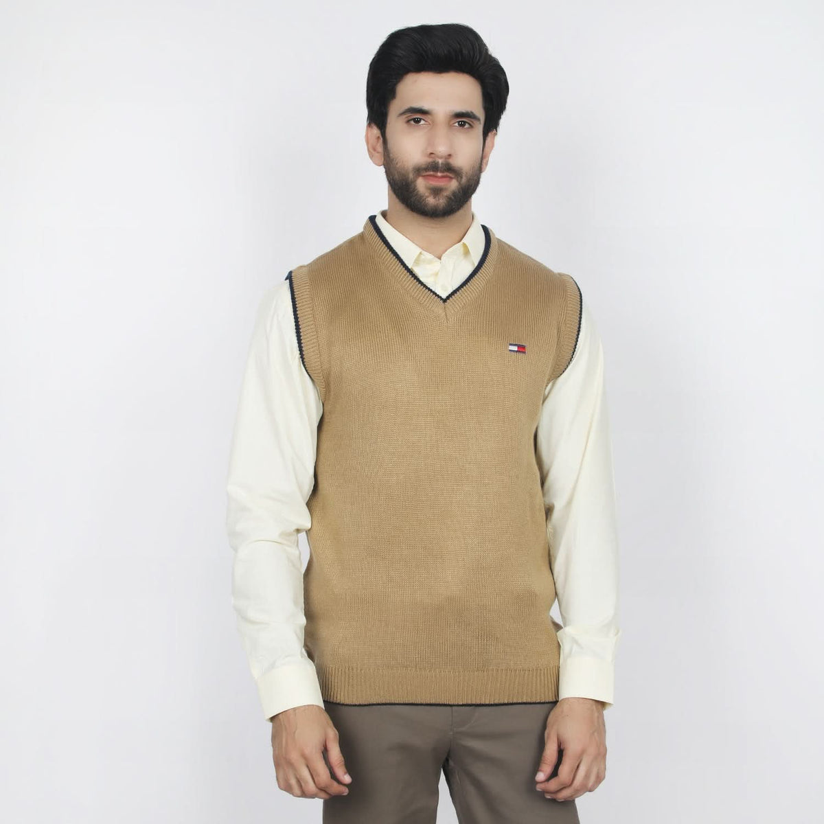 Men's Sleeveless Sweater - Camel, Men's Sweater & Sweat Shirts, Chase Value, Chase Value