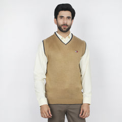 Men's Sleeveless Sweater - Camel