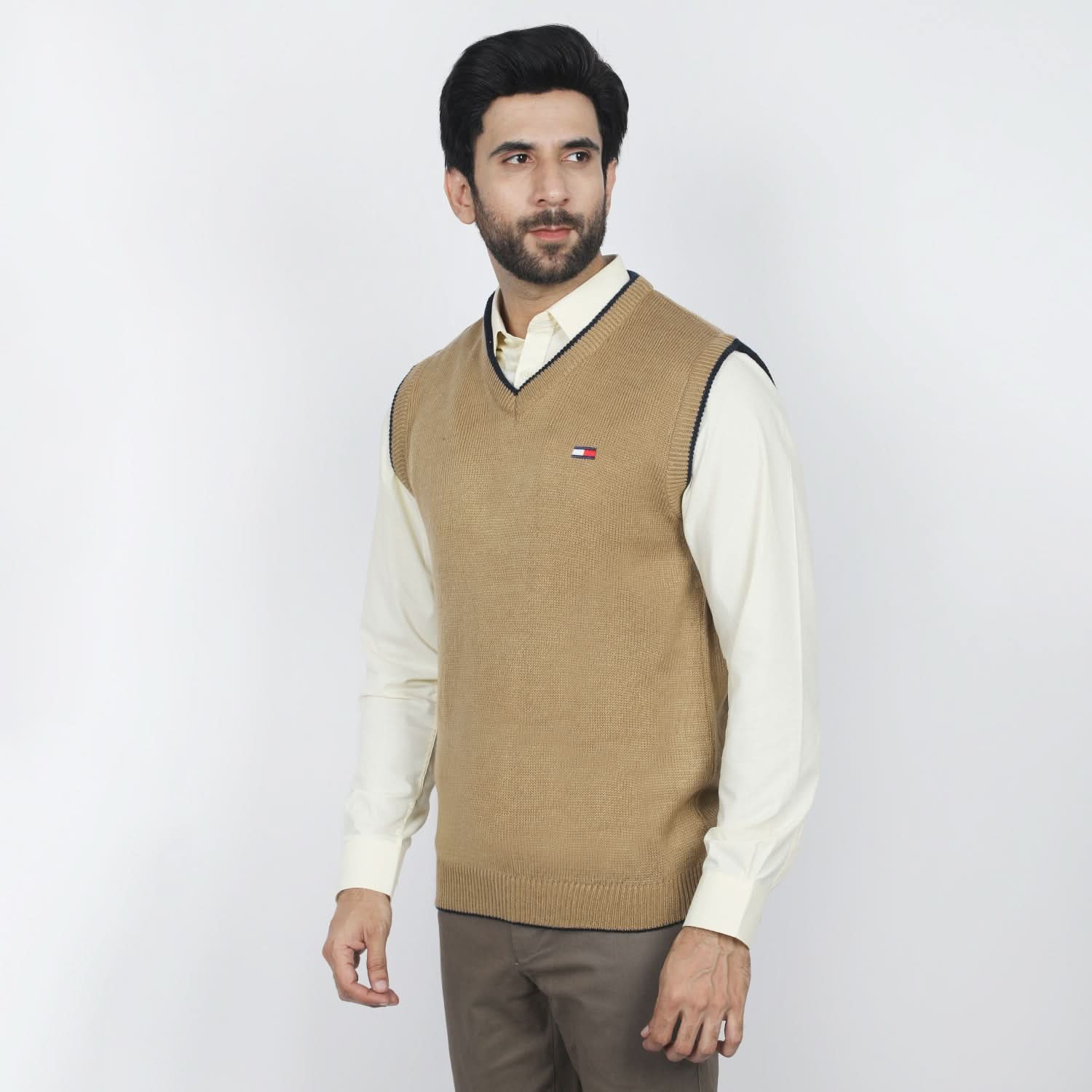Men's Sleeveless Sweater - Camel, Men's Sweater & Sweat Shirts, Chase Value, Chase Value