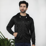 Men's Full Sleeves Zipper Hoodie - Black, Men's Jackets & Hoodies, Chase Value, Chase Value