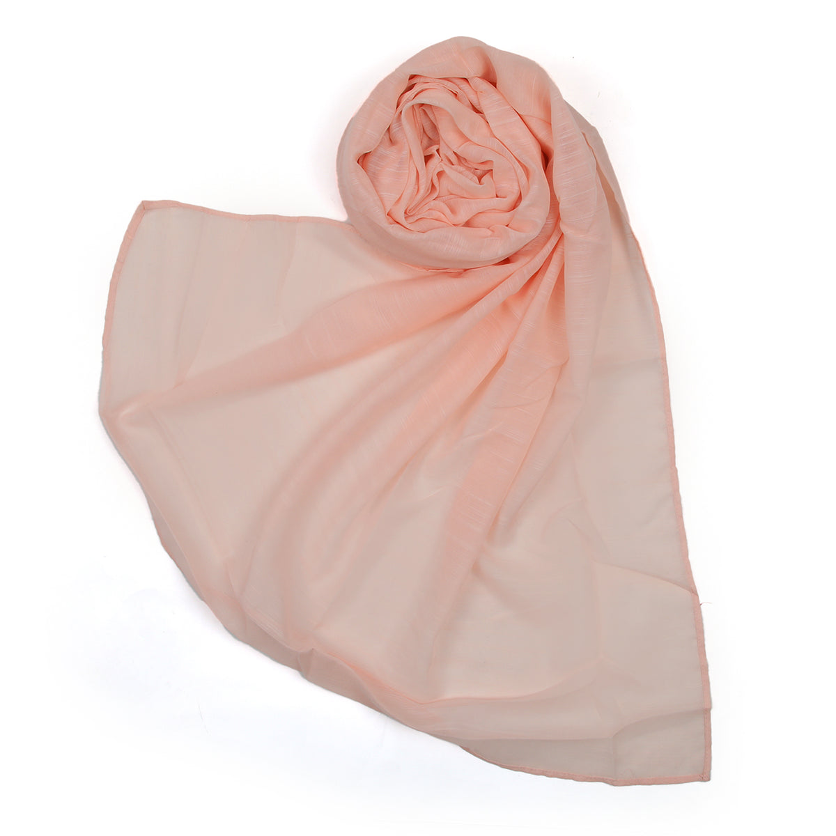 Women's Plain Turkish Stole - Peach, Women Shawls & Scarves, Chase Value, Chase Value