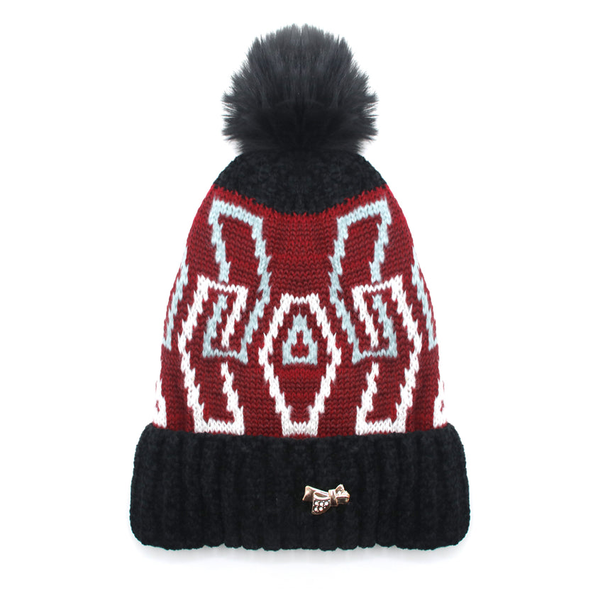 Women's Woolen Cap - Black