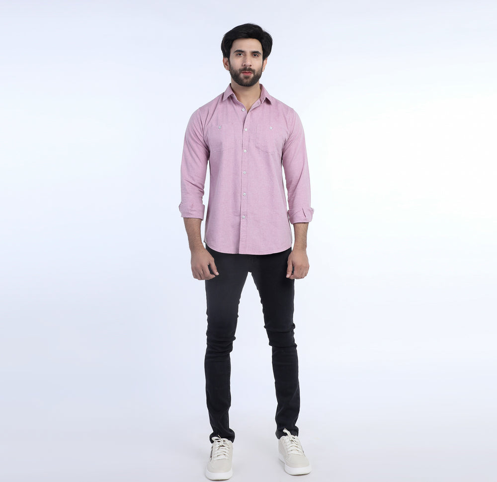 Eminent Men's Casual Chambray Shirt - Maroon, Men's Shirts, Eminent, Chase Value