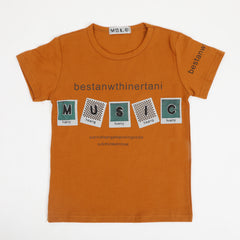 Boys Half Sleeves T-Shirt - Brown, Boys T-Shirts, Chase Value, Chase Value