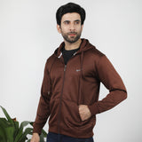 Men's Full Sleeves Zipper Hoodie - Coffee, Men's Jackets & Hoodies, Chase Value, Chase Value