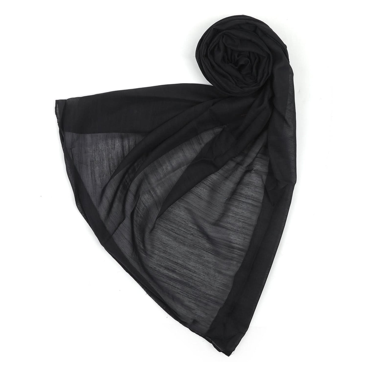 Women's Plain Turkish Stole - Black, Women Shawls & Scarves, Chase Value, Chase Value