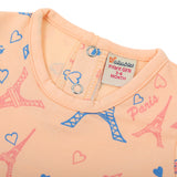 Newborn Girls Full Sleeves Frock - Peach, Newborn Girls Frocks, Chase Value, Chase Value