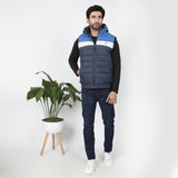 Men's Puffer Jacket - Blue & Navy Blue, Men's Jackets & Hoodies, Chase Value, Chase Value