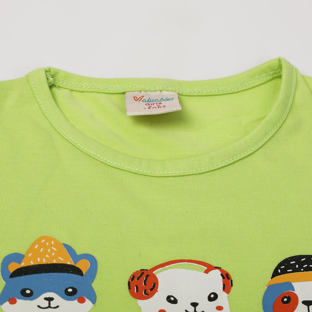 Girl's Half Sleeves Suit - Light Green, Girls Suits, Chase Value, Chase Value