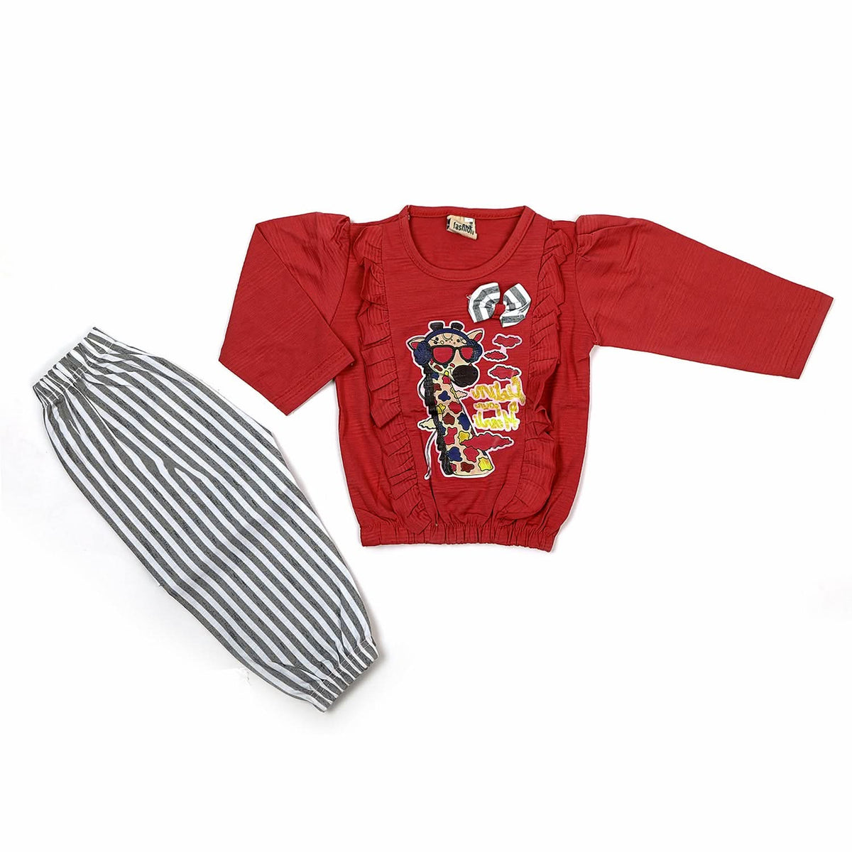 Girls Full Sleeves Tight Suit - Red, Girls Suits, Chase Value, Chase Value