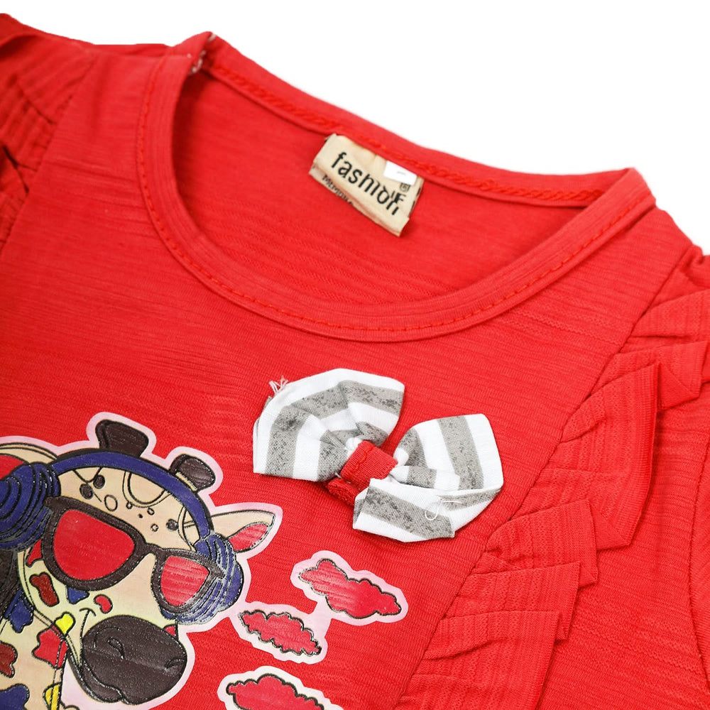 Girls Full Sleeves Tight Suit - Red, Girls Suits, Chase Value, Chase Value