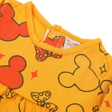 Newborn Girls Full Sleeves Frock - Mustard, Newborn Girls Frocks, Chase Value, Chase Value