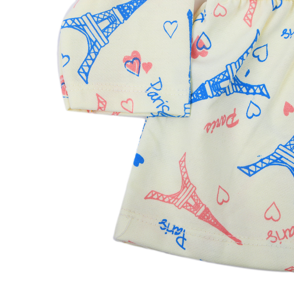 Newborn Girls Full Sleeves Frock - Yellow, Newborn Girls Frocks, Chase Value, Chase Value