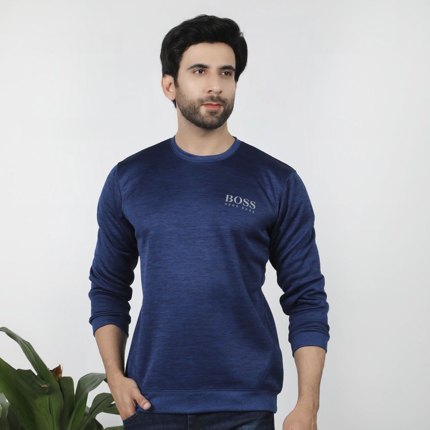 Men's Full Sleeves Sweat Shirt - Navy Blue, Men's Sweater & Sweat Shirts, Chase Value, Chase Value
