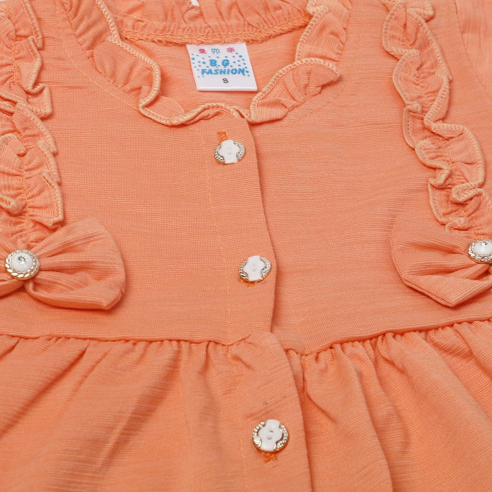 Girls Half Sleeves Suits - Peach, Girls Suits, Chase Value, Chase Value