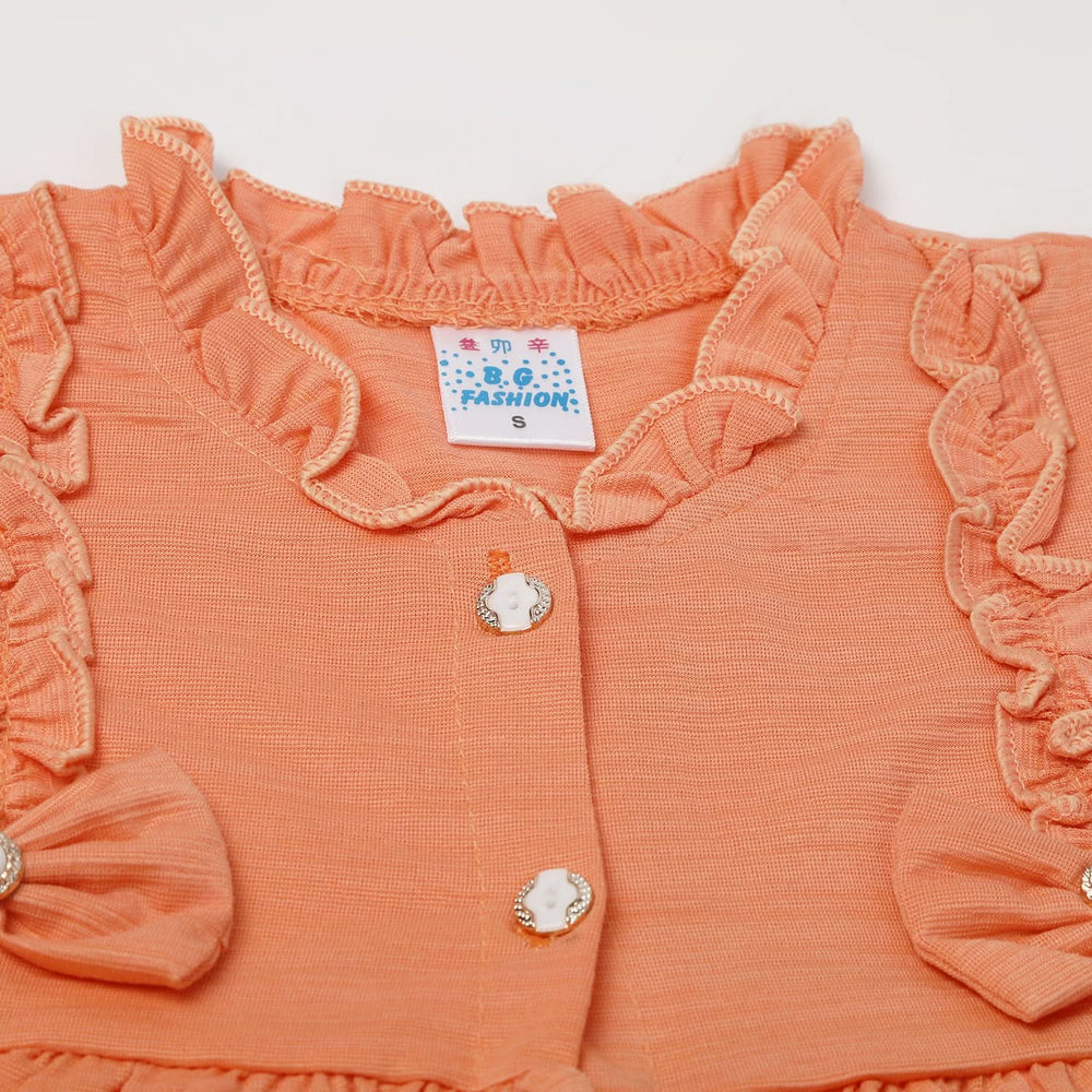 Girls Half Sleeves Suits - Peach, Girls Suits, Chase Value, Chase Value