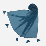 Women's Plain Georgette Stole - Teal, Women Shawls & Scarves, Chase Value, Chase Value
