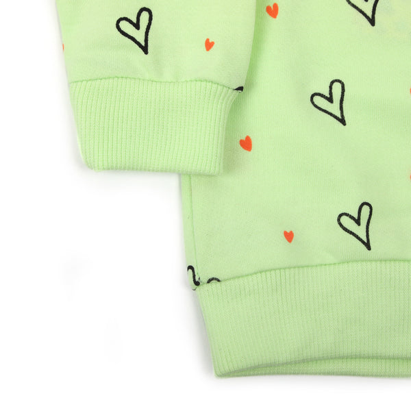 Newborn Girls Full Sleeves T-Shirt - Light Green