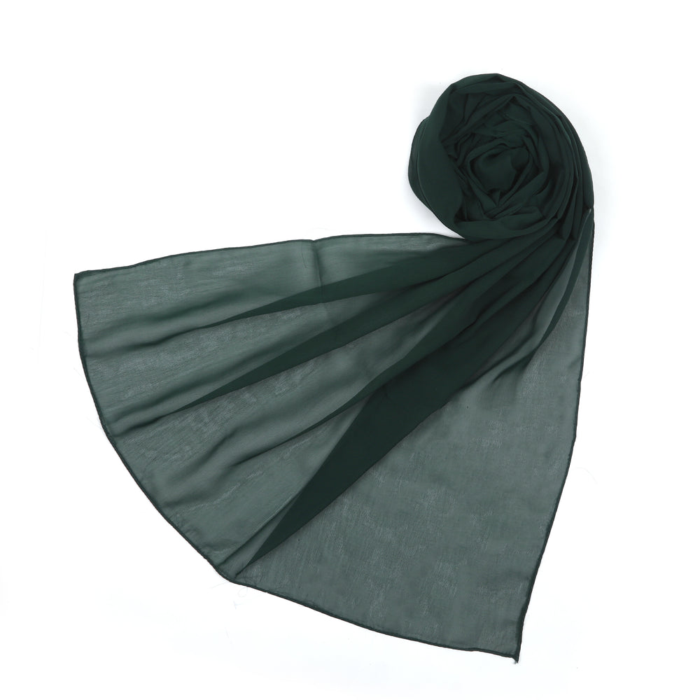 Women's Plain Georgette Stole - Forest Grey, Women Shawls & Scarves, Chase Value, Chase Value